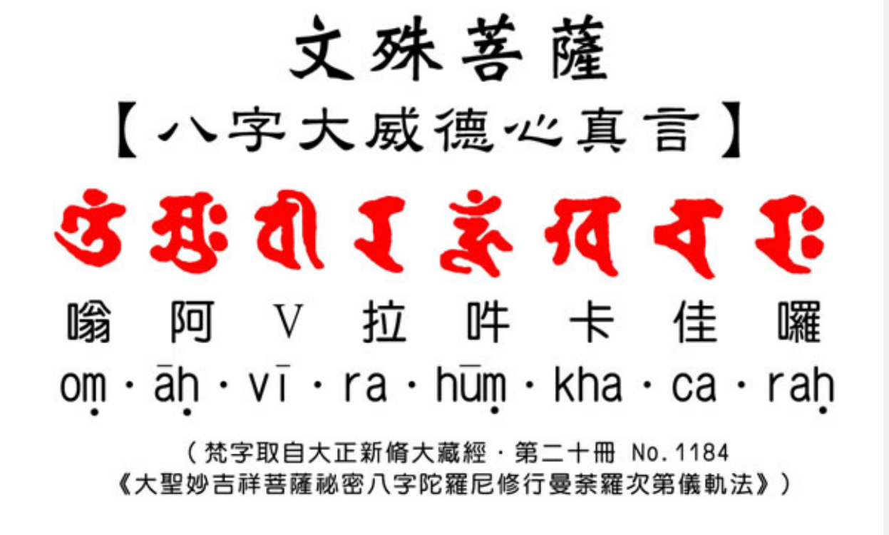 文殊菩萨心咒 快懂百科