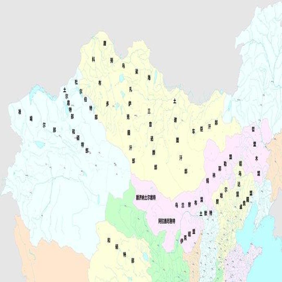 蒙古初期各部落分布图图片