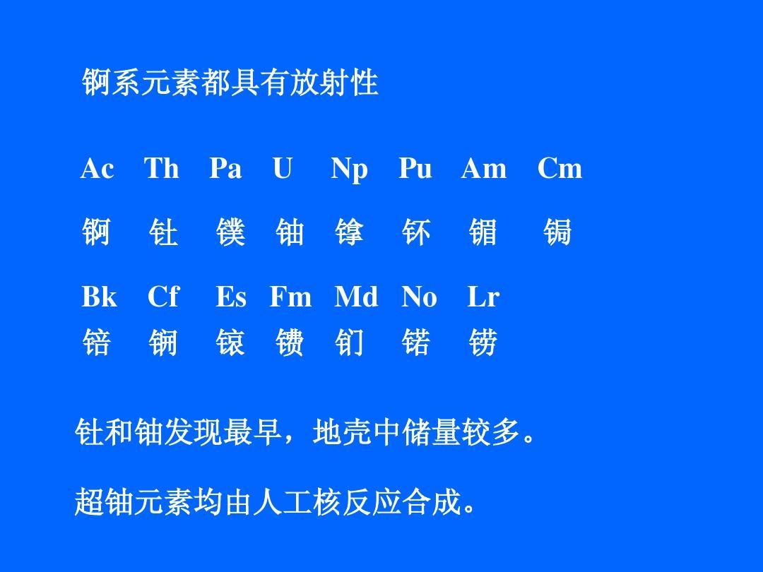 锕系元素 快懂百科