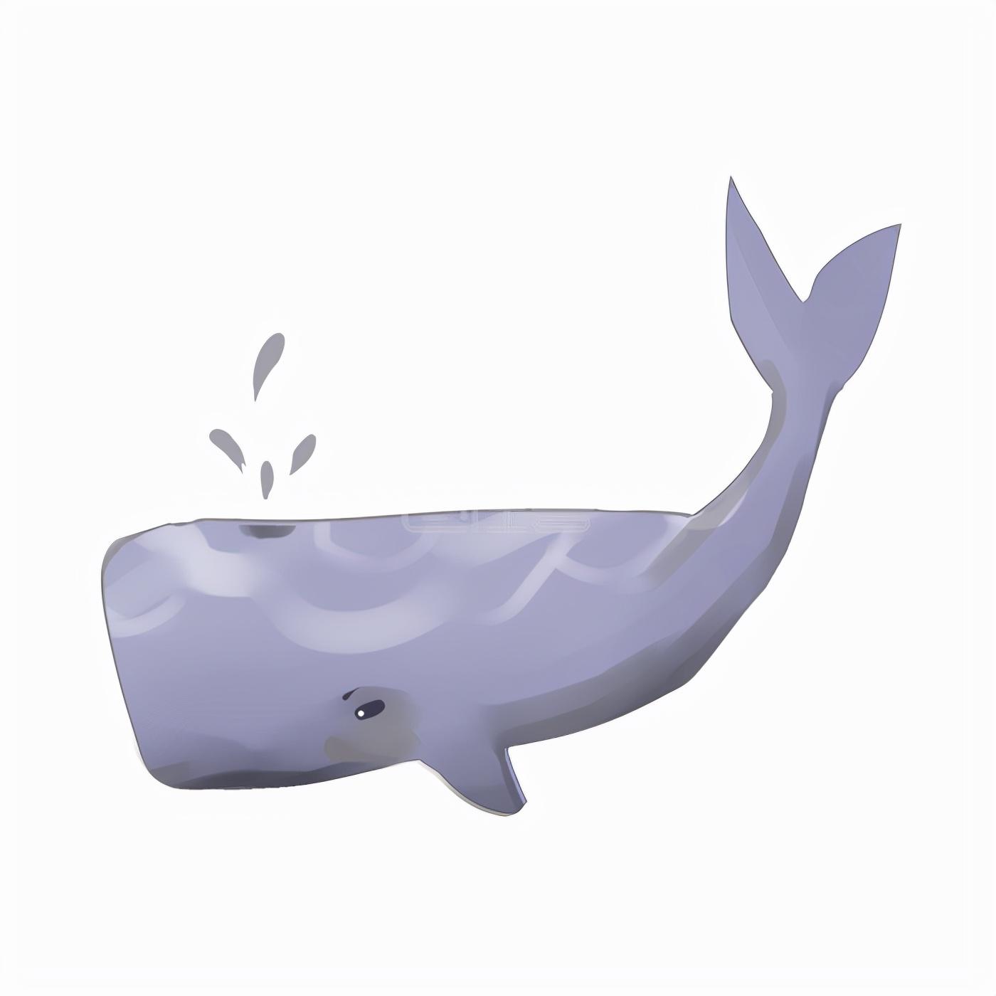 世界海洋日手绘白色鲸鱼图片素材免费下载 - 觅知网