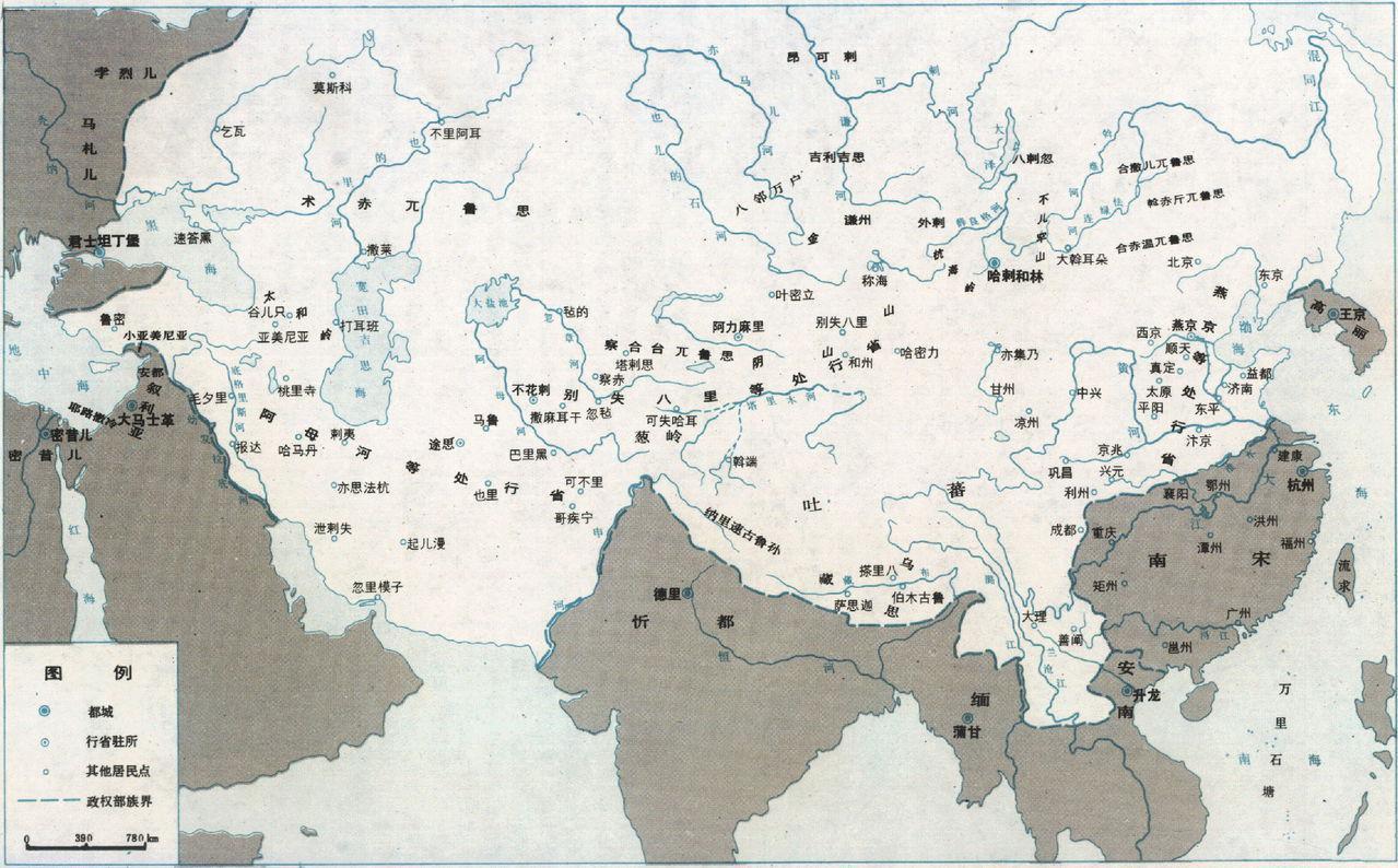 蒙古帝国地图最大图片